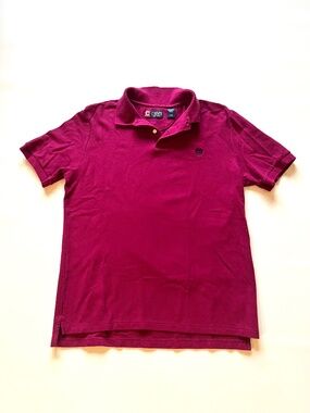 Chaps Polo Shirt Mens L Pink Fuschia 100% Cotton Short Sleeve Golf Casual